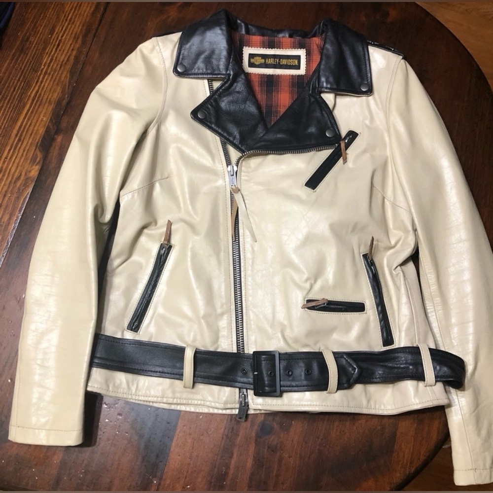 Harley Davidson 1903 Limited Collection Women's Black/Tan Leather Jacket